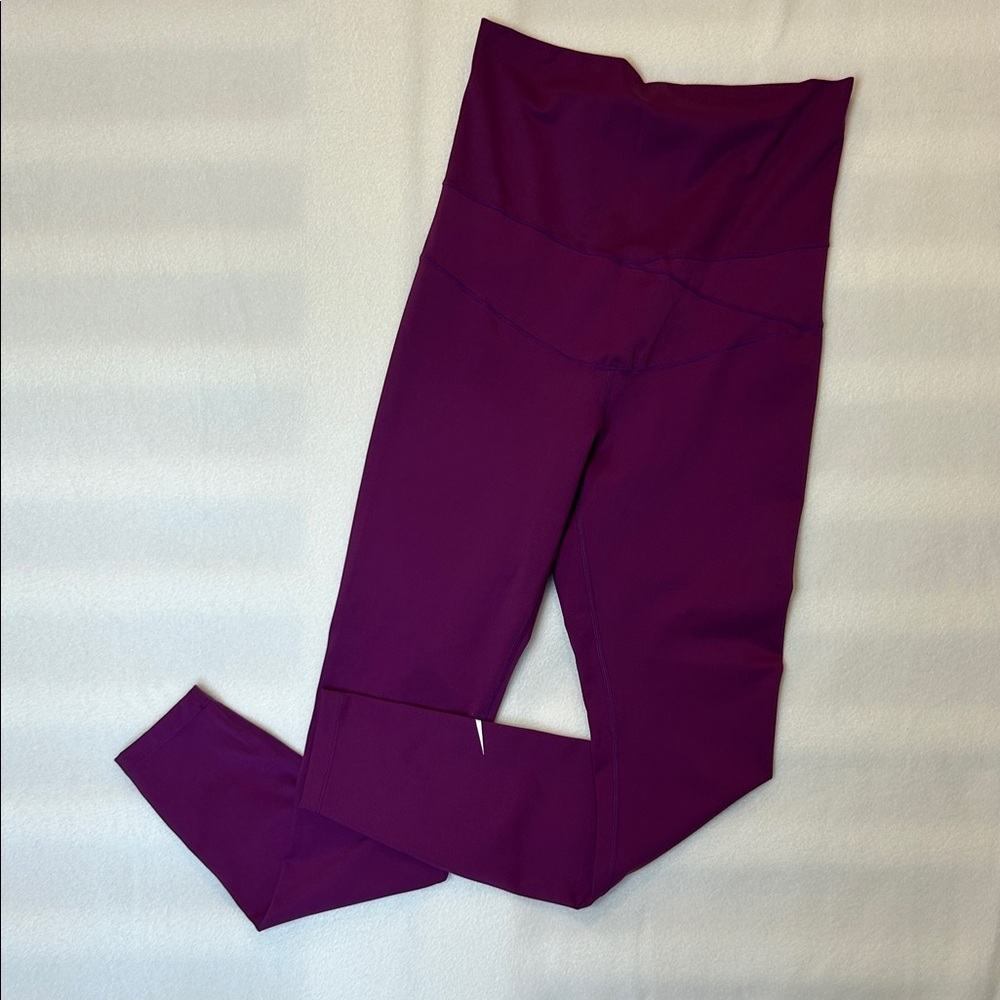 Nike Dri Fit Maternity Leggings Size M Purple High Rise Activewear